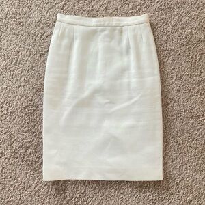 Vintage FERRAGAMO | IT 40 Luxury Pencil‎ Skirt, lined, winter white
